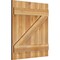 Ekena Millwork Joined Board-n-Batten Shutters w/Z-Bar, Rough Sawn Western Red Cedar, 26 7/8W x 29H, PR RBJ06Z26X029RWR - alternate 3